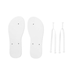 Infradito con suola personalizzabile tramite sublimazione color bianco terza vista