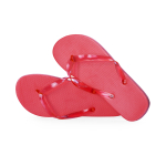 Infradito con logo, suola in EVA e cinturini trasparenti Pool color rosso