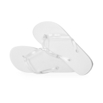 Infradito con logo, suola in EVA e cinturini trasparenti Pool color bianco prima vista