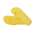 Infradito con logo, suola in EVA e cinturini trasparenti Pool color giallo prima vista