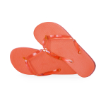 Infradito con logo, suola in EVA e cinturini trasparenti Pool color arancione prima vista