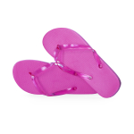 Infradito con logo, suola in EVA e cinturini trasparenti Pool color fucsia prima vista