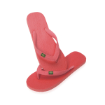 Infradito con logo e con la bandiera del Brasile Brasileiras color rosso seconda vista