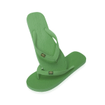 Infradito con logo e con la bandiera del Brasile Brasileiras color verde prima vista