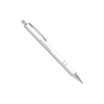 Penna a sfera in alluminio personalizzabile dal design moderno con inchiostro blu color bianco
