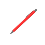 Penna in alluminio con comoda finitura gommata e inchiostro blu color rosso