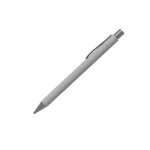 Penna in alluminio con comoda finitura gommata e inchiostro blu color grigio