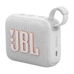 Altoparlante JBL Go 4 colorato e piccolo con potenza di 4,2W color bianco vista angolo frontale destro