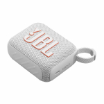 Altoparlante JBL Go 4 colorato e piccolo con potenza di 4,2W color bianco  vista ruotata