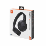 Cuffie JBL Tune 520BT con potente suono Pure Bass e Bluetooth 5.3 color nero vista con scatola