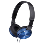 Cuffie compatte personalizzabili con cavo Sony MDR-ZX310 color blu