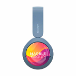 Cuffie Sony WH-CH520 eleganti con connessione wireless color blu vista lato sinistro