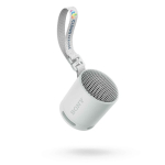 Altoparlante wireless Sony SRS-XB100 resistente ad acqua e polvere color grigio  vista ruotata