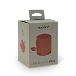 Altoparlante wireless Sony SRS-XB100 resistente ad acqua e polvere color arancione vista con scatola