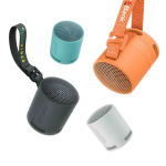 Altoparlante wireless Sony SRS-XB100 resistente ad acqua e polvere color arancione vista vari colori