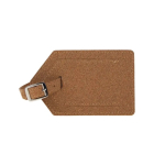 Etichetta per bagaglio in sughero sostenibile e resistente color marrone