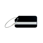 Etichetta bagaglio in alluminio ultrarobusta e leggera color nero
