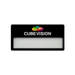 Porta badge magnetico riutilizzabile per eventi e congressi color nero