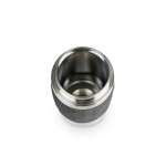 Bicchiere termico take away in acciaio inox antigoccia compatto color nero