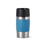 Bicchiere termico take away in acciaio inox antigoccia compatto color blu