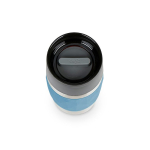 Bicchiere termico take away in acciaio inox antigoccia compatto color blu