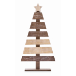 Albero di Natale decorativo in legno personalizzabile color legno seconda vista