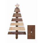 Albero di Natale decorativo in legno personalizzabile color legno terza vista