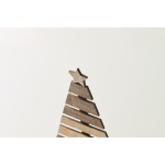 Albero di Natale decorativo in legno personalizzabile color legno quarta vista fotografica
