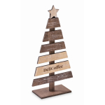 Albero di Natale decorativo in legno personalizzabile color legno vista principale