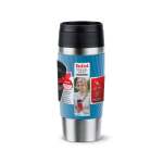 Tazza termica in acciaio inox ermetica Tefal Travel Classic Twist 360 ml color blu