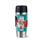 Tazza termica in acciaio inox ermetica Tefal Travel Classic Twist 360 ml color verde