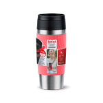 Tazza termica in acciaio inox ermetica Tefal Travel Classic Twist 360 ml color corallo