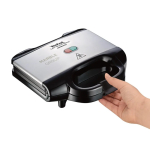 Griglia a contatto con piastre antiaderenti e chiusura sicura Tefal color argento