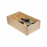 Cassetta piccola in legno per vino prodotta in UE con coperchio scorrevole