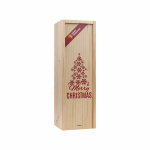 Cassetta per vino in legno media prodotta nell’UE con coperchio scorrevole color legno