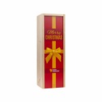 Cassetta per vino in legno media prodotta nell’UE con coperchio scorrevole color legno