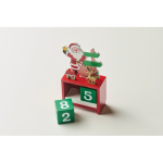 Calendario da scrivania di Natale per il conto alla rovescia color multicolore vista fotografia