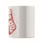 Tazza in ceramica con design natalizio e manico coordinato 300ml color rosso quinta vista