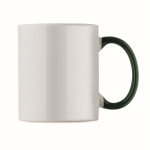 Tazza in ceramica con design natalizio e manico coordinato 300ml color verde scuro sesta vista