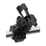 Supporto in plastica nera per cellulare specifico per biciclette color nero quarta vista
