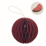 Decorazione natalizia pieghevole a forma di palla personalizzabile color rosso