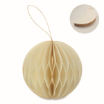 Decorazione natalizia pieghevole a forma di palla personalizzabile color beige