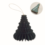 Ciondolo pieghevole in carta a forma di albero di Natale color verde
