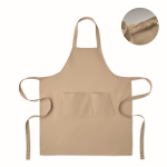 Grembiule con tasche frontali e regolabile al collo 240 g/m2 color camel
