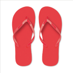 Ciabatte in plastica per la spiaggia unicolor personalizzabili color rosso