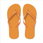 Ciabatte in plastica per la spiaggia unicolor personalizzabili color arancione