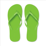 Ciabatte in plastica per la spiaggia unicolor personalizzabili color lime