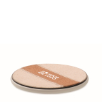 Caricatore wireless per telefono in cotone e sughero 15W color bianco vista area di stampa