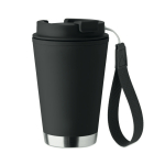 Bicchiere da viaggio a doppia parete in RPET 300ml color nero ottava vista
