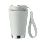 Bicchiere da viaggio a doppia parete in RPET 300ml color bianco ottava vista
